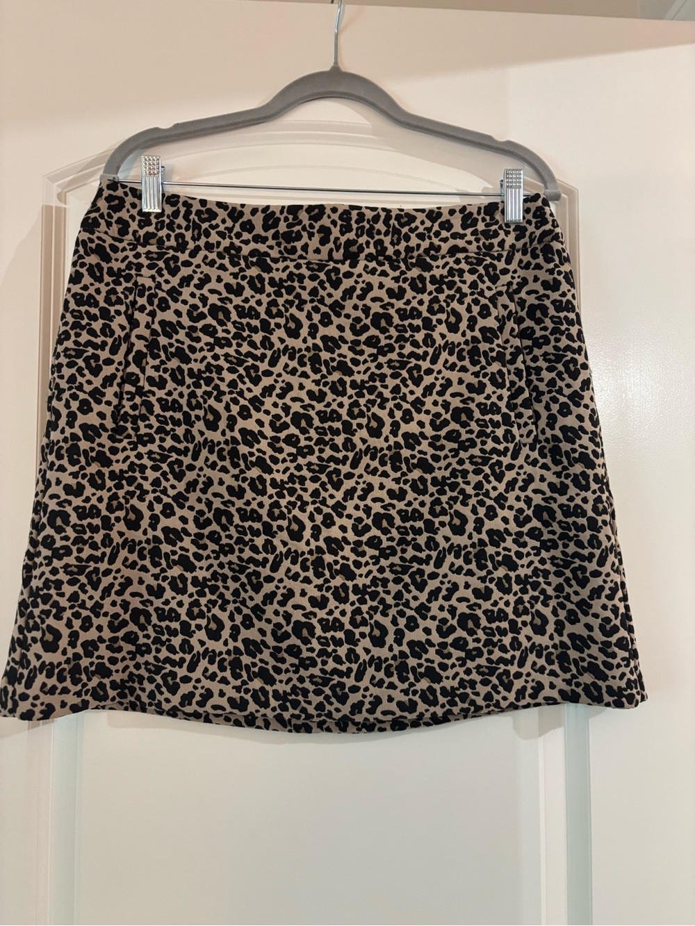 LOFT Leopard Print Mini Skirt in Tan and Black